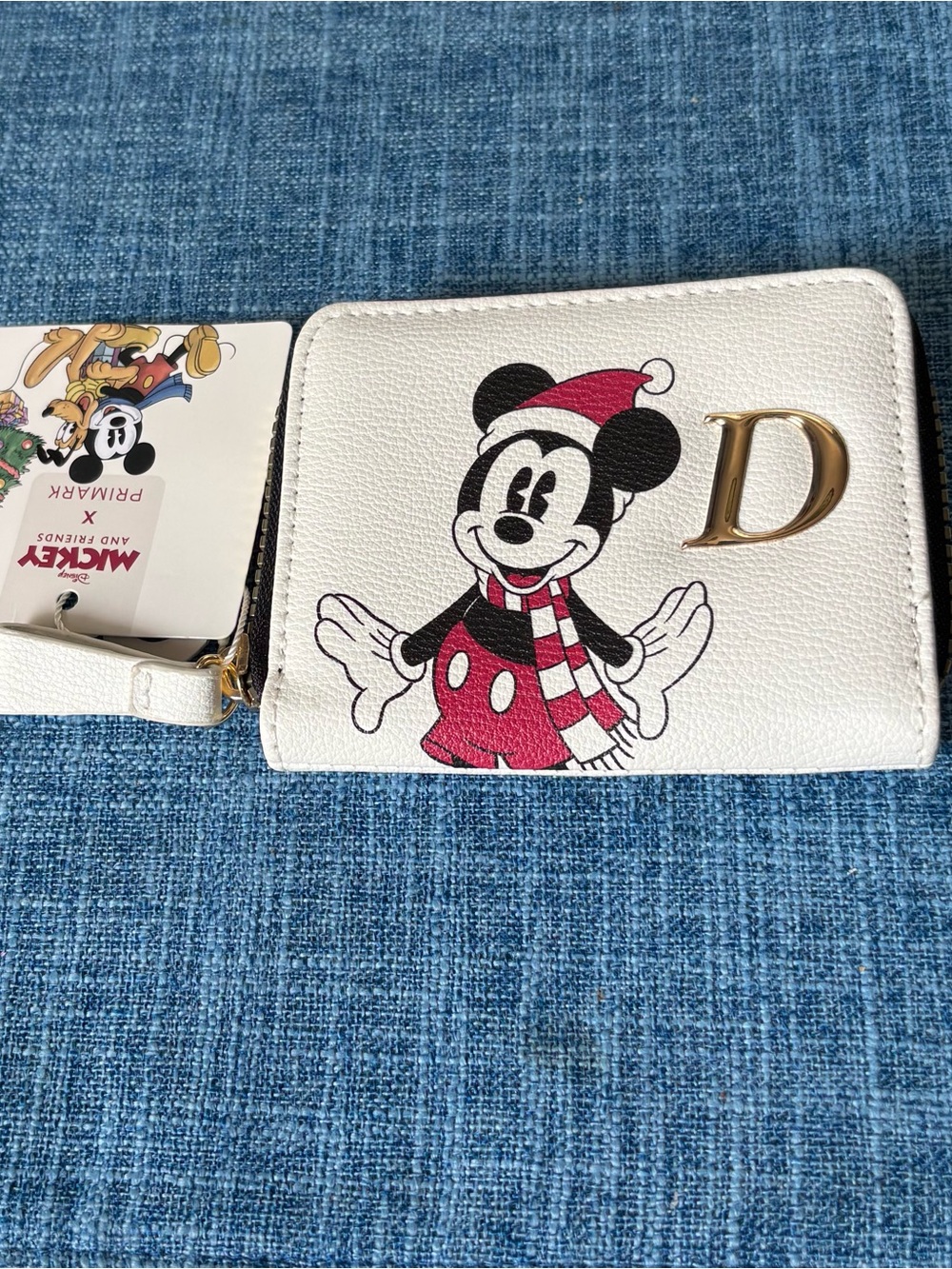 New Primark Mickey Mouse Holiday zip around Wallet with the letter “D” w tags
“